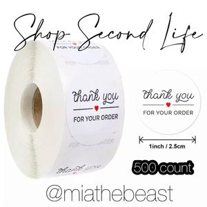 3/$20📦 LAST ONE Roll of 500 1” Thank you for your order stickers 🌟HP🌟